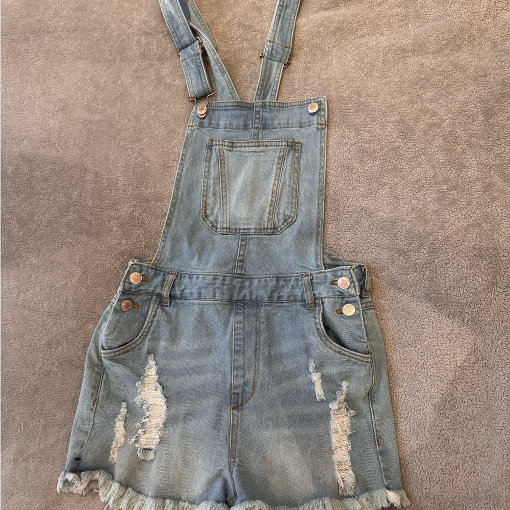Love Tree Light Blue Denim Overalls